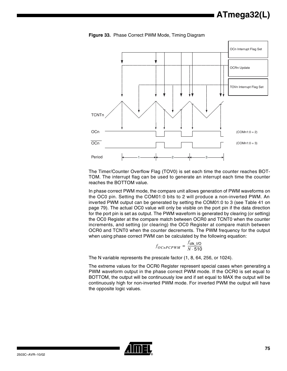 Atmega32(l) | Rainbow Electronics ATmega32L User Manual | Page 75 / 313