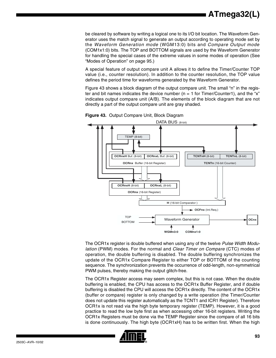 Atmega32(l) | Rainbow Electronics ATmega32L User Manual | Page 93 / 313