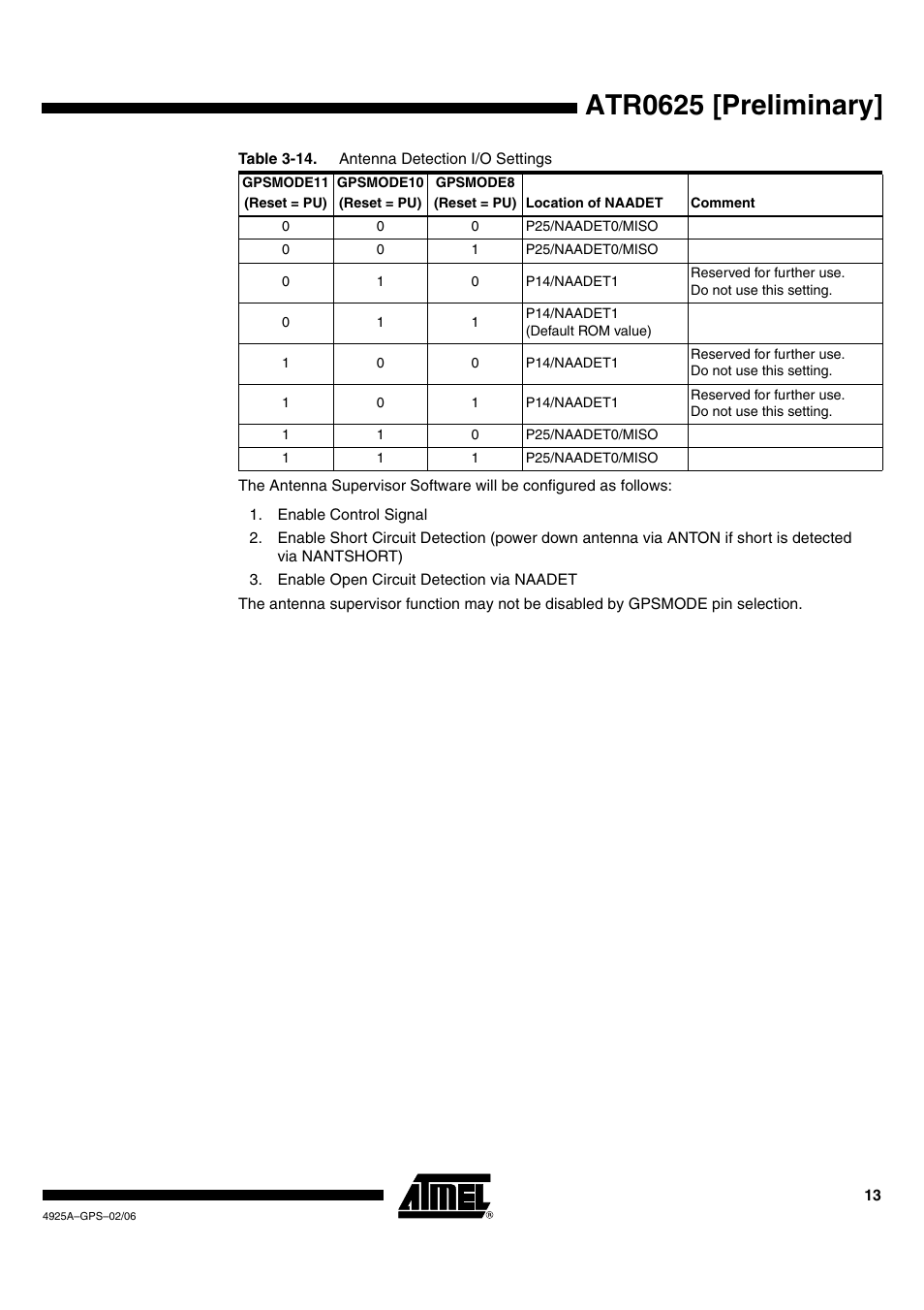 Atr0625 [preliminary | Rainbow Electronics ATR0625 User Manual | Page 13 / 26