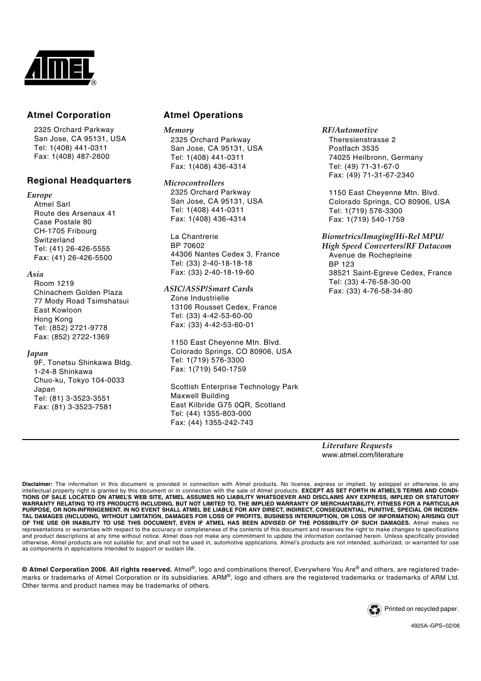 Rainbow Electronics ATR0625 User Manual | Page 26 / 26