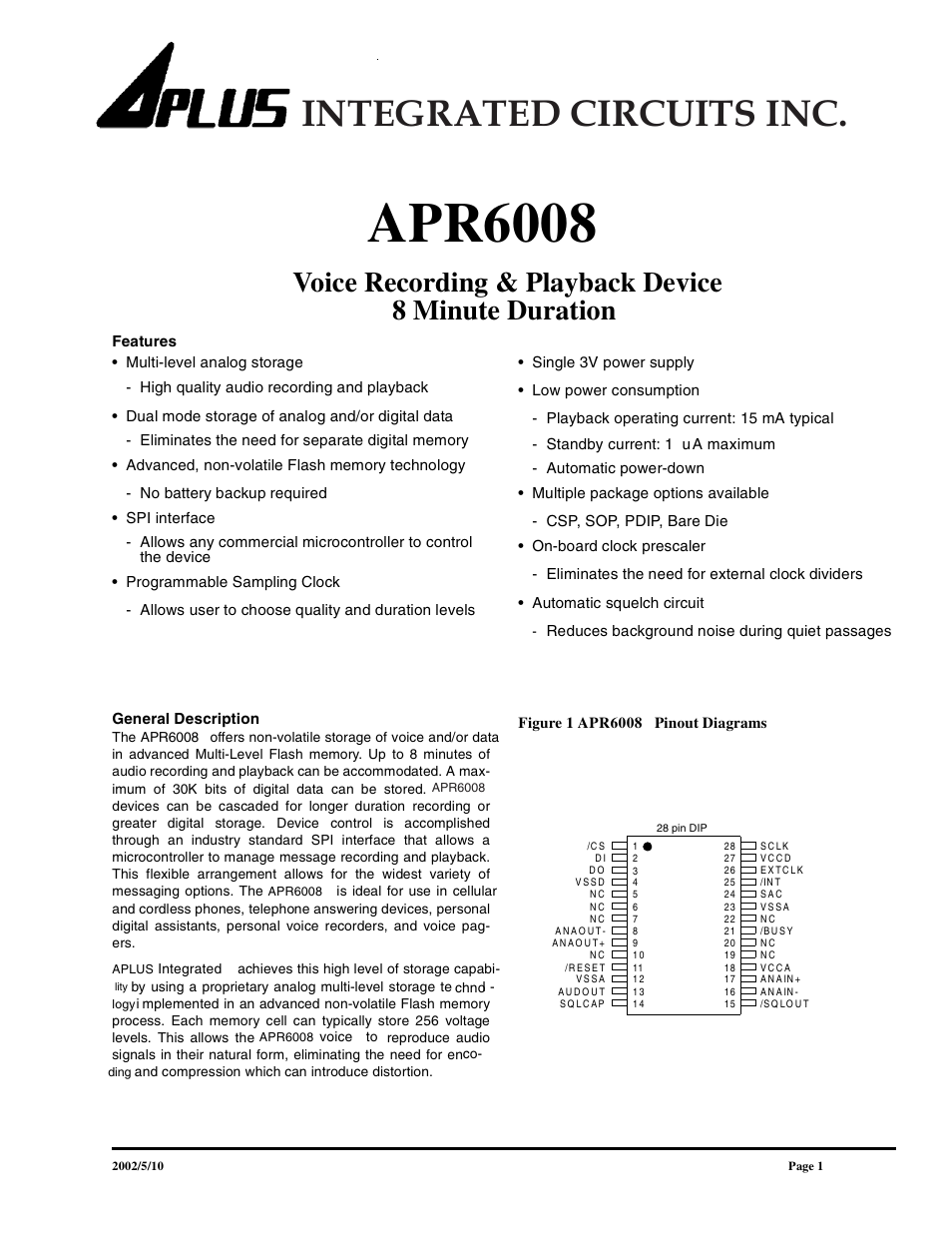 Rainbow Electronics APR6008 User Manual | 23 pages