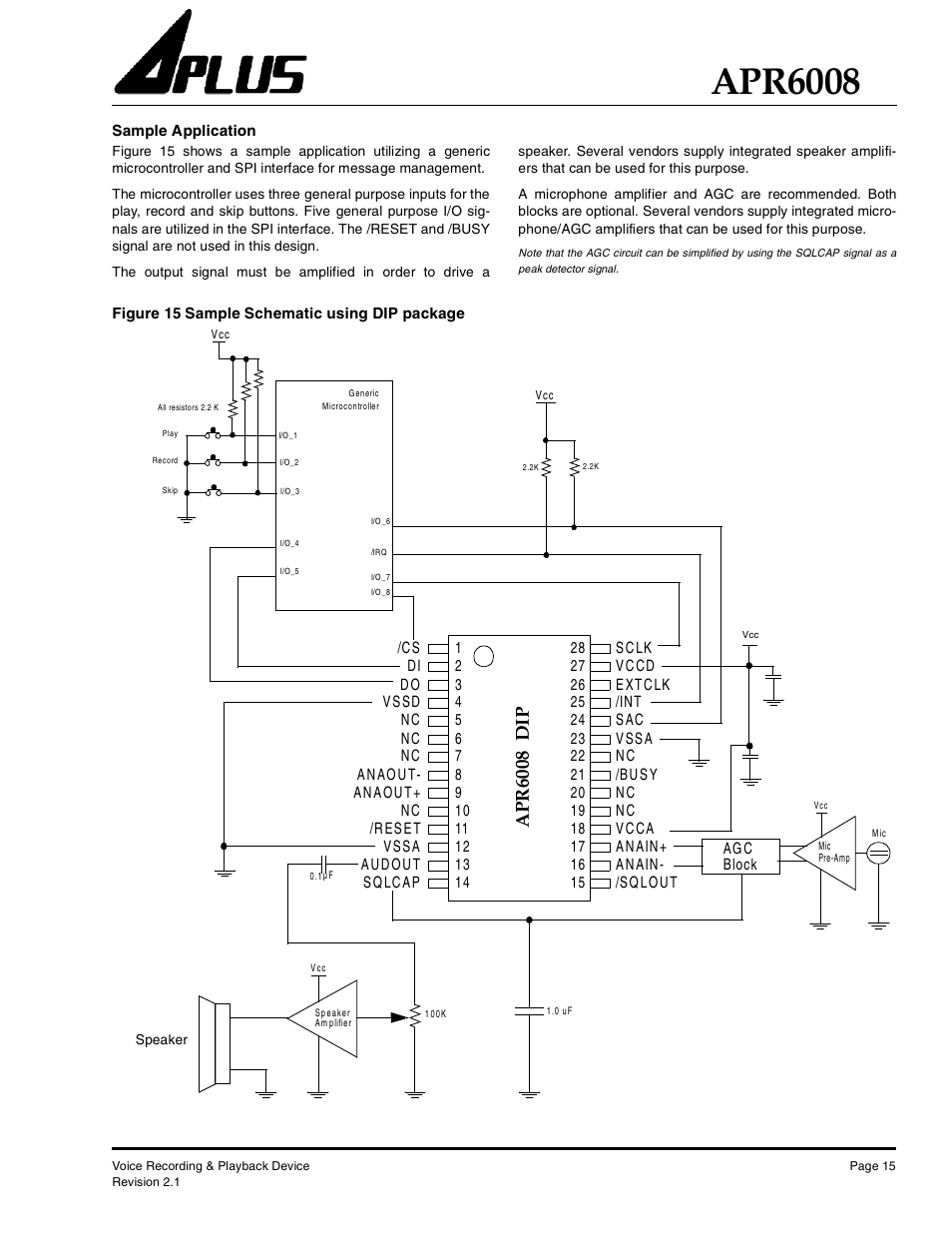 Apr6008, Apr6008 dip | Rainbow Electronics APR6008 User Manual | Page 15 / 23