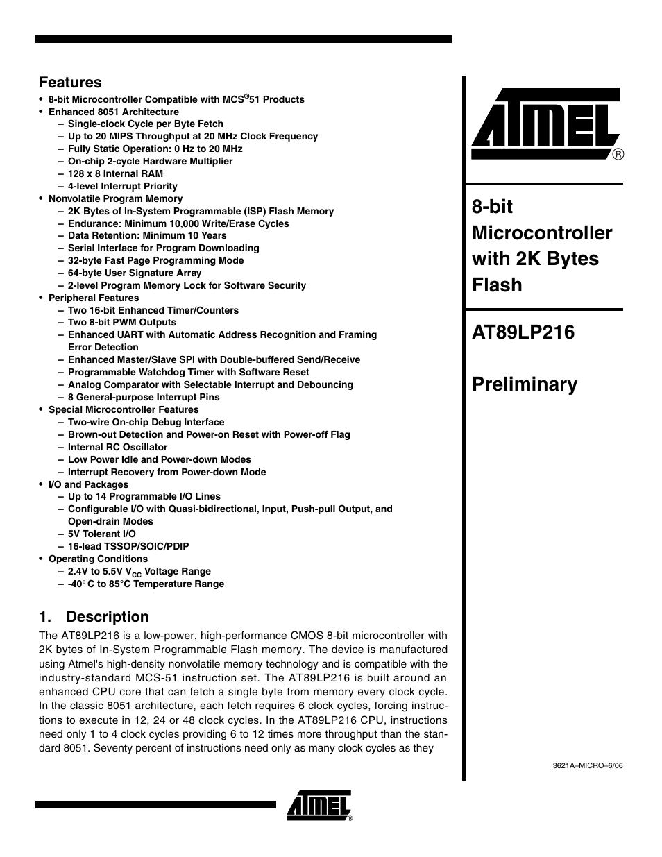 Rainbow Electronics AT89LP216 User Manual | 90 pages