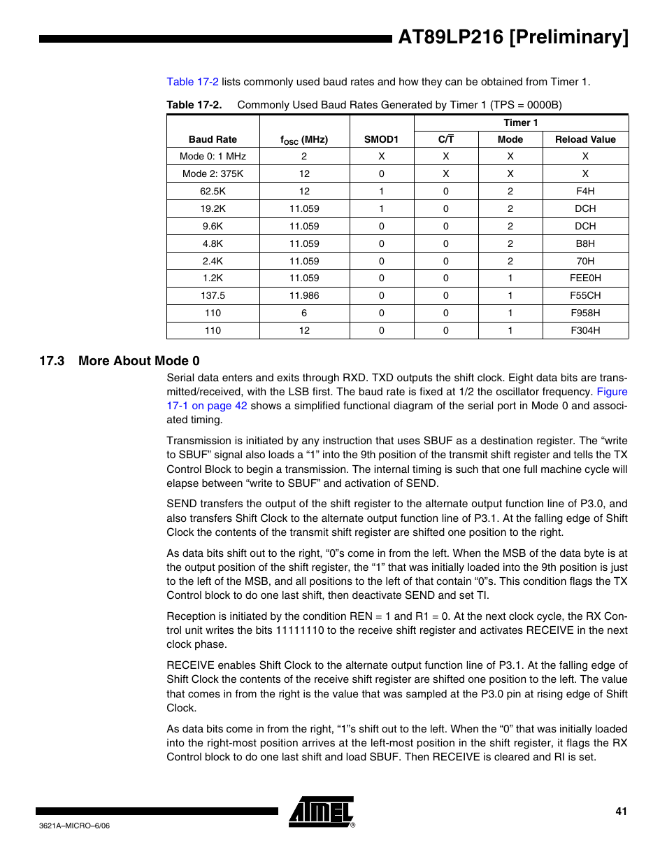 3 more about mode 0 | Rainbow Electronics AT89LP216 User Manual | Page 41 / 90