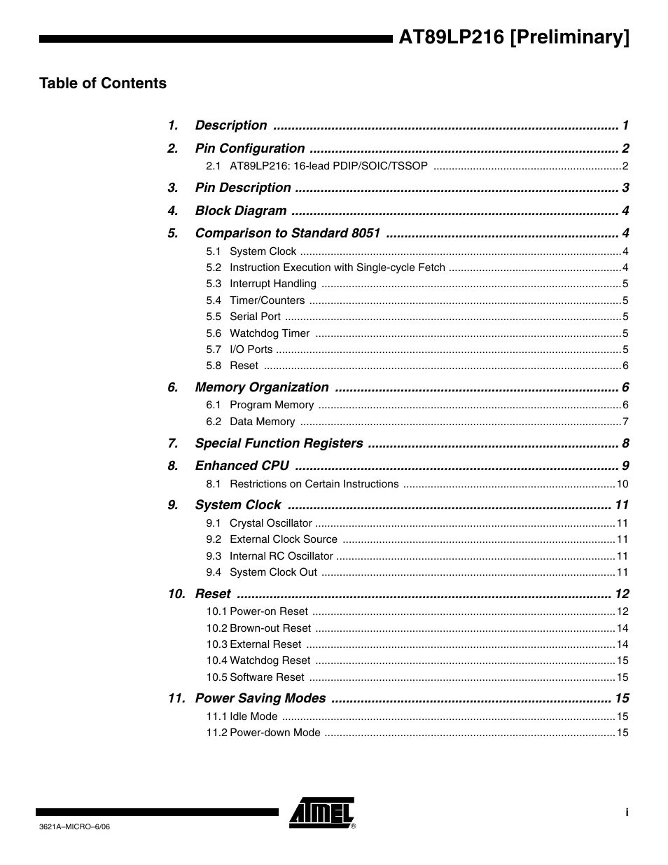 Rainbow Electronics AT89LP216 User Manual | Page 87 / 90