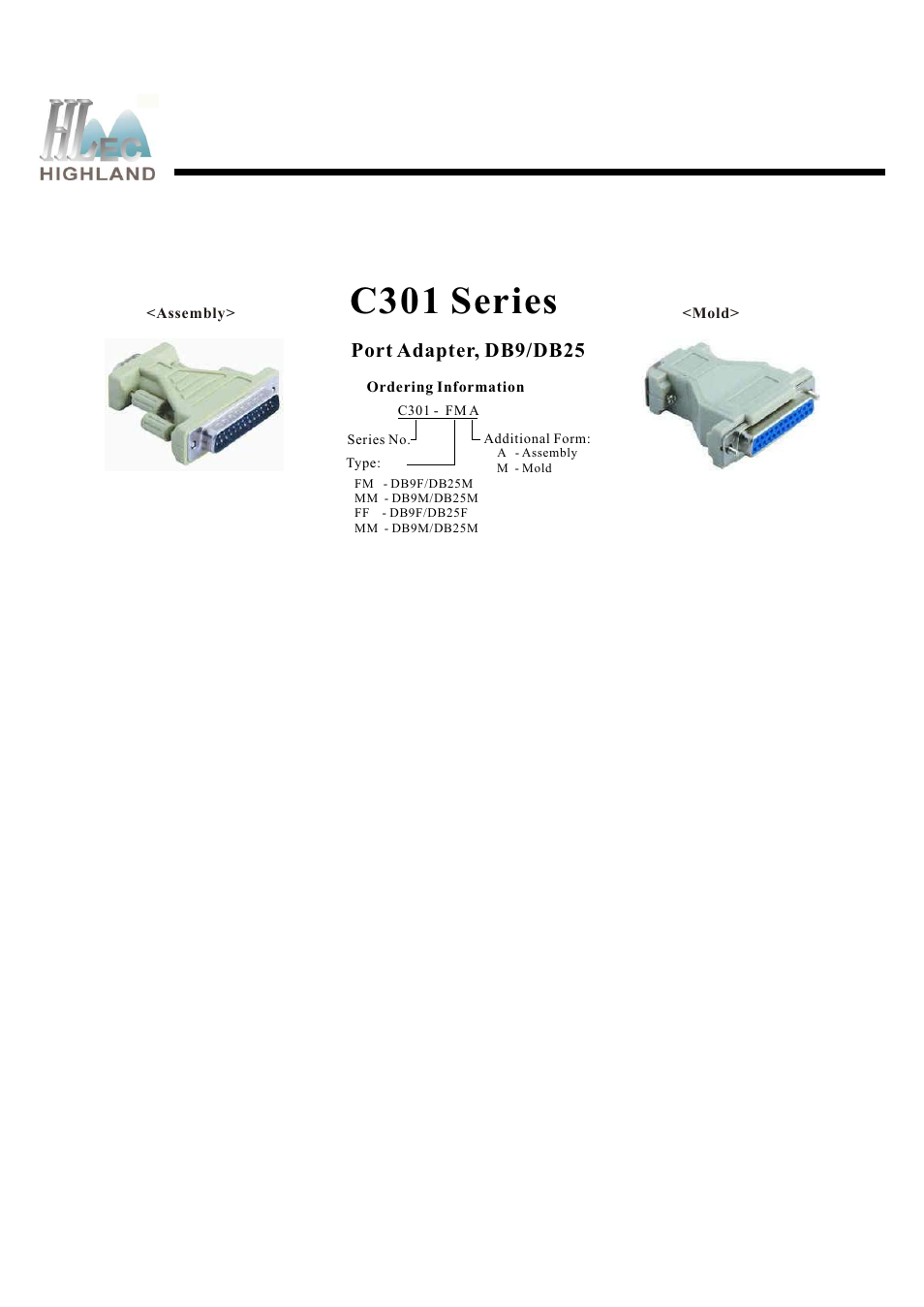 Rainbow Electronics C301 Series User Manual | 1 page