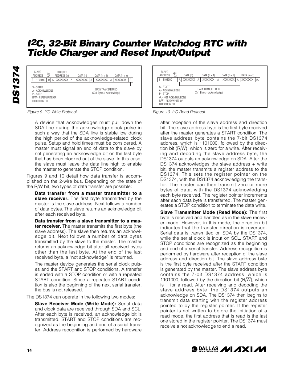 Ds1374 i | Rainbow Electronics DS1374 User Manual | Page 14 / 15