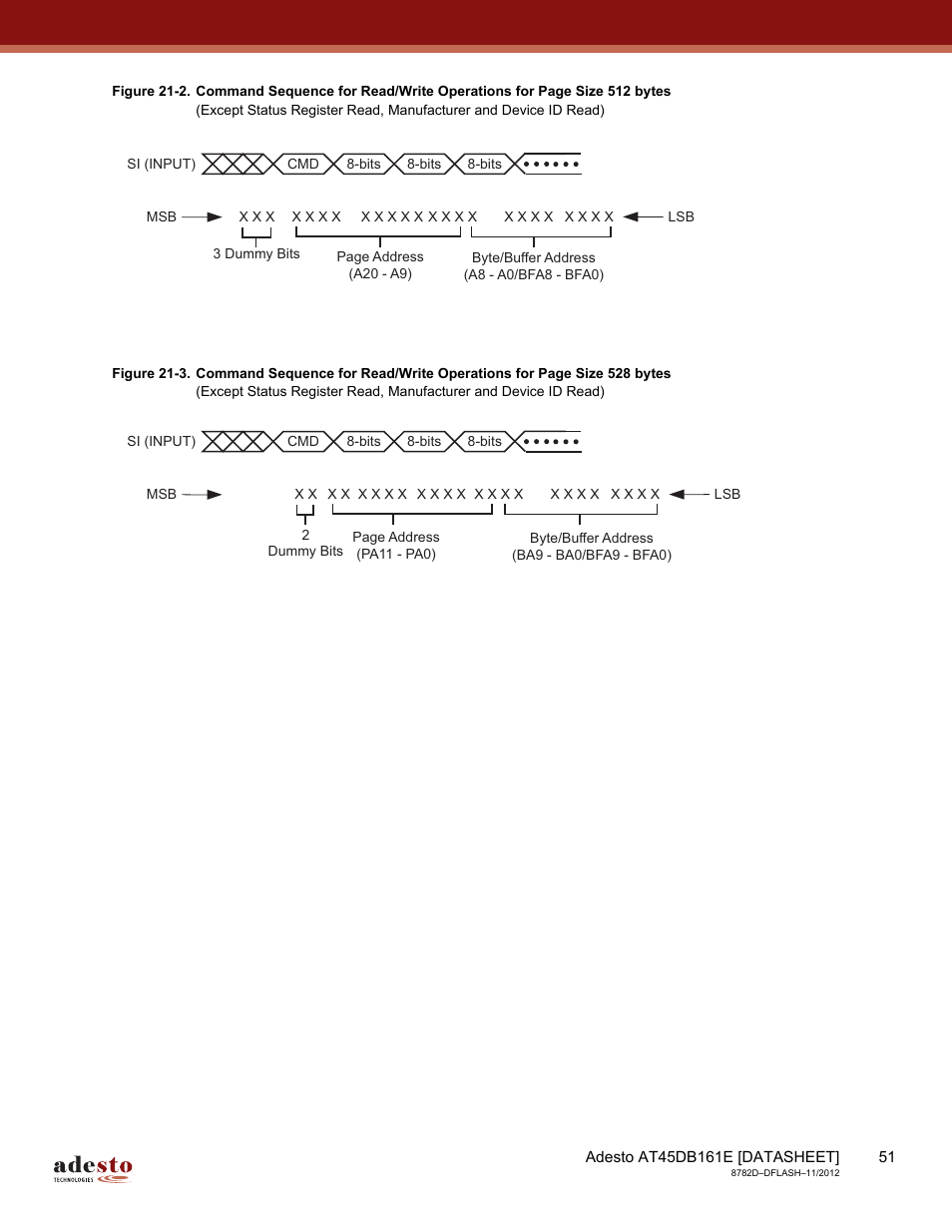 Rainbow Electronics AT45DB161E User Manual | Page 51 / 72