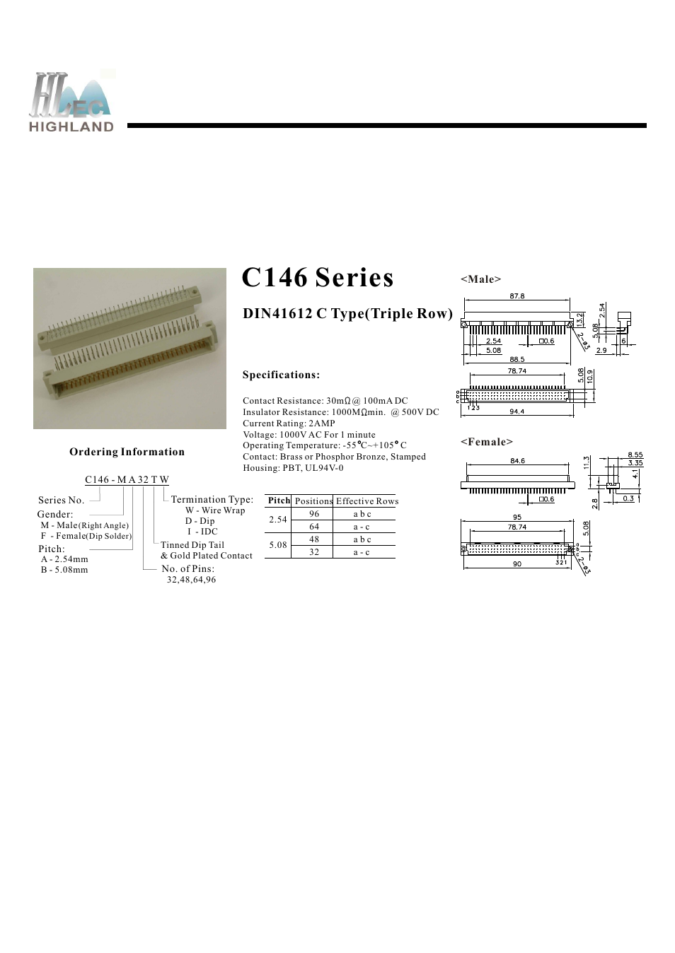 Rainbow Electronics C146 Series User Manual | 1 page