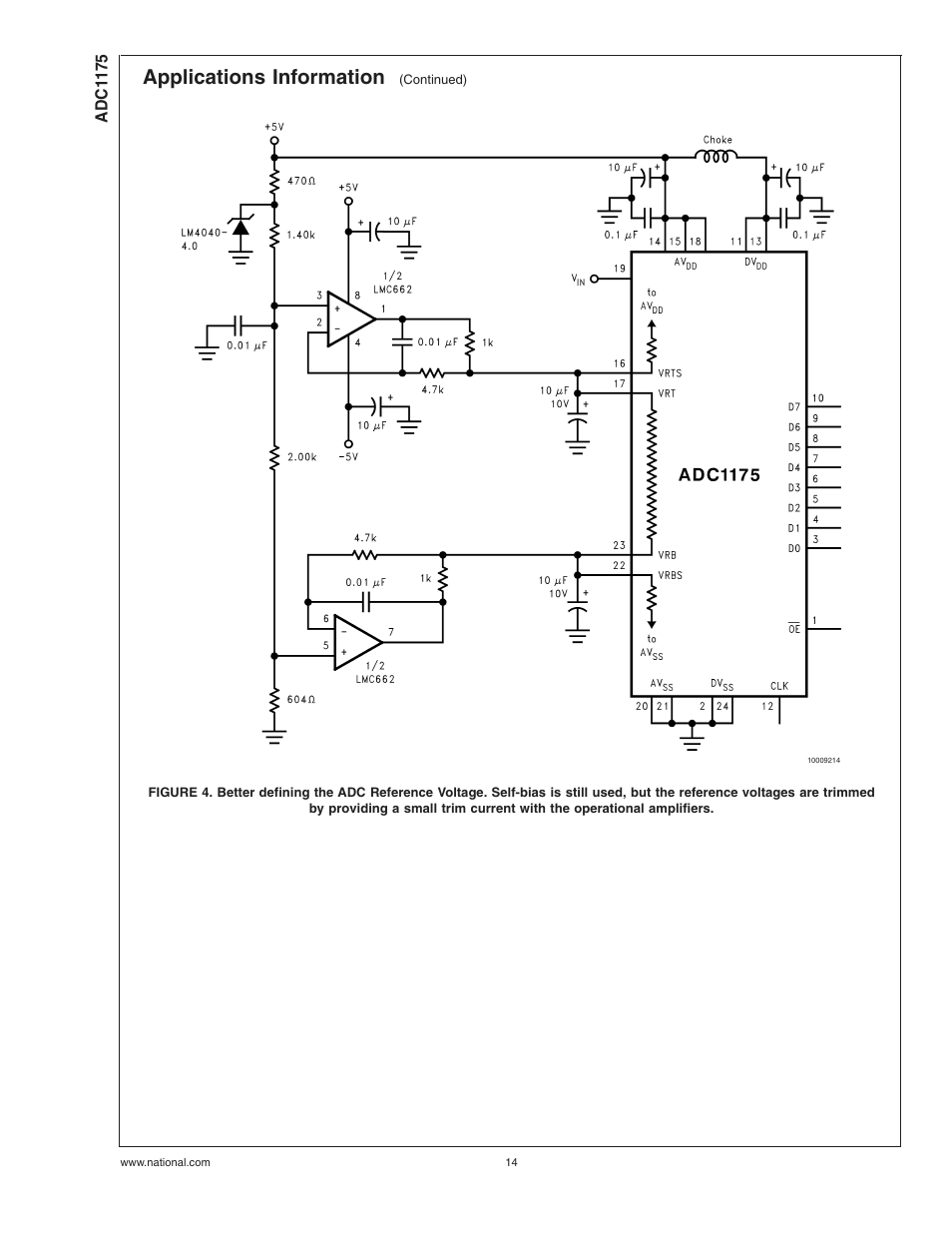 Figure 4, Applications information | Rainbow Electronics ADC1175 User Manual | Page 14 / 19