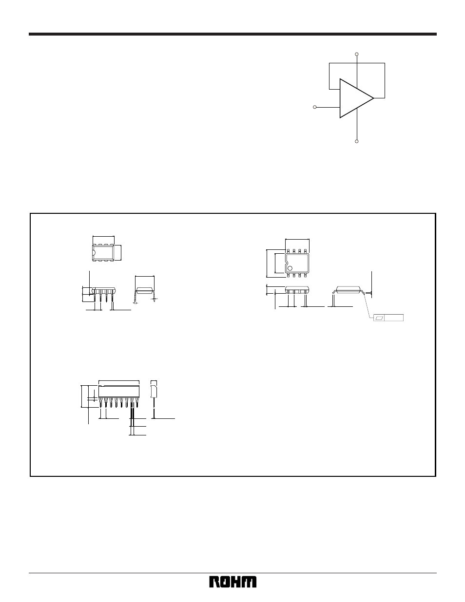 External dimensions (units: mm) dip8 sop8 sip8, Fig.9 unused circuit connections | Rainbow Electronics BA15532N User Manual | Page 4 / 4