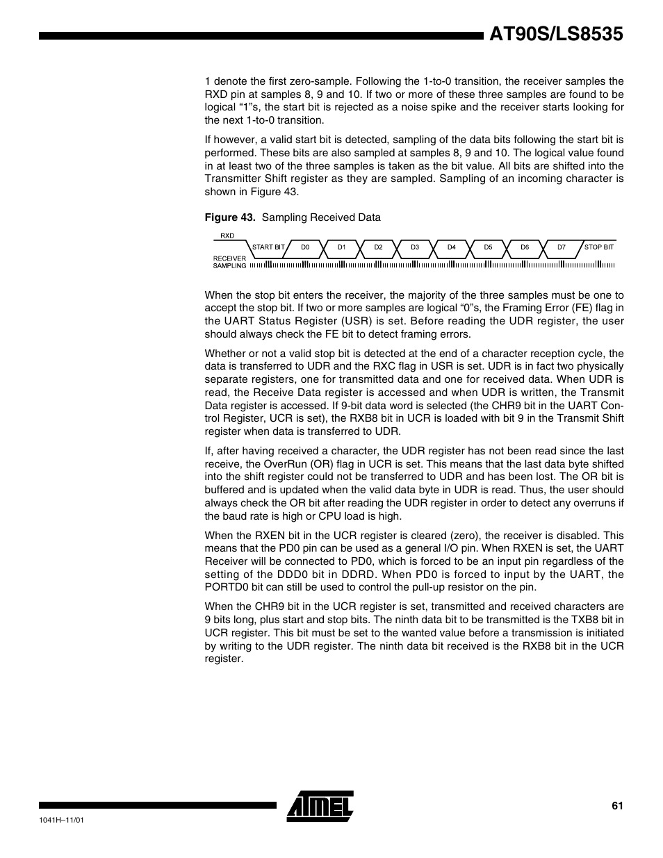 Rainbow Electronics AT90LS8535 User Manual | Page 61 / 127