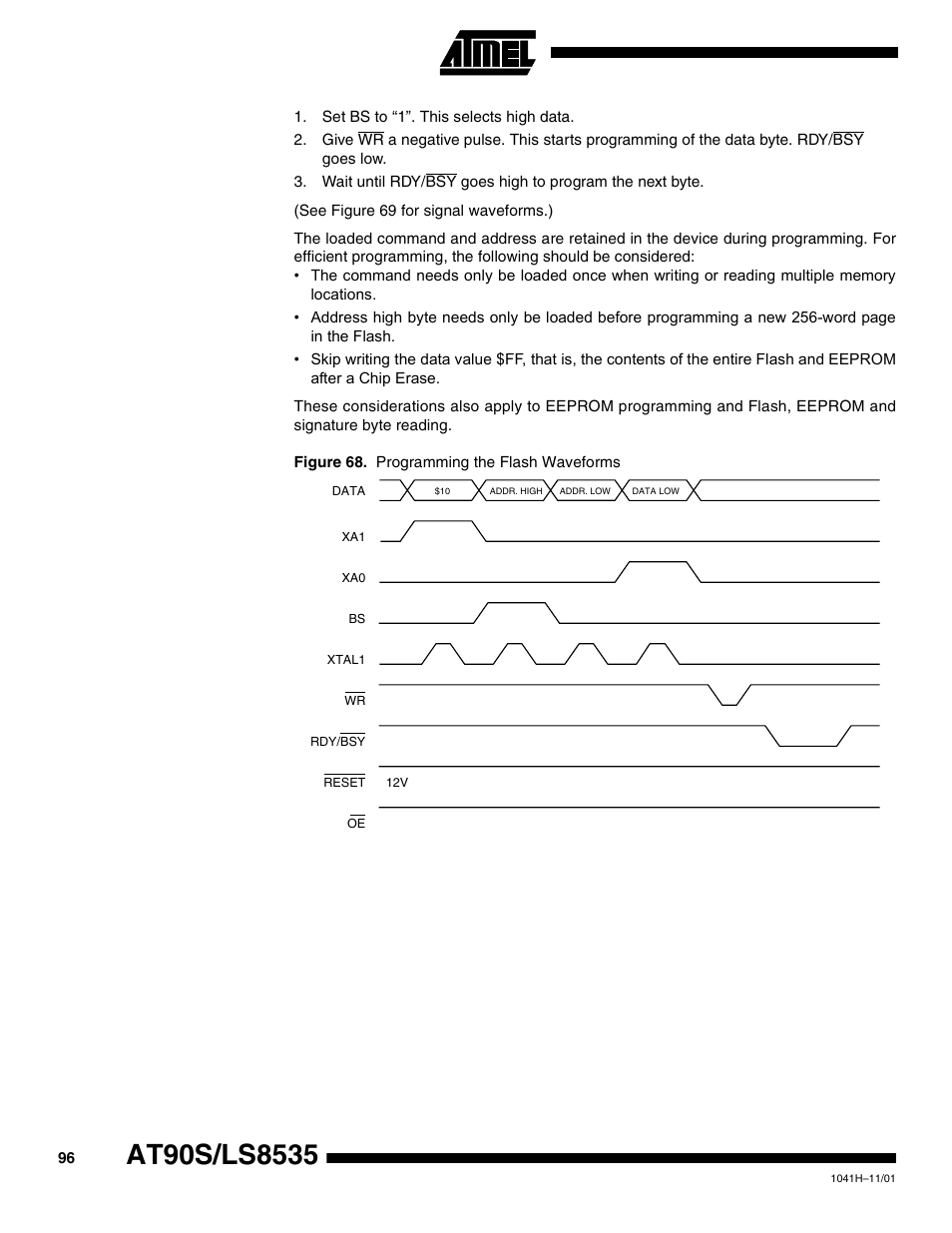 Rainbow Electronics AT90LS8535 User Manual | Page 96 / 127