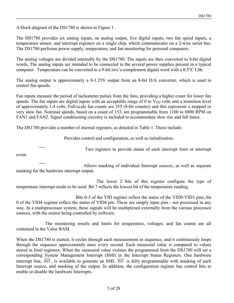 Overview | Rainbow Electronics DS1780 User Manual | Page 3 / 28
