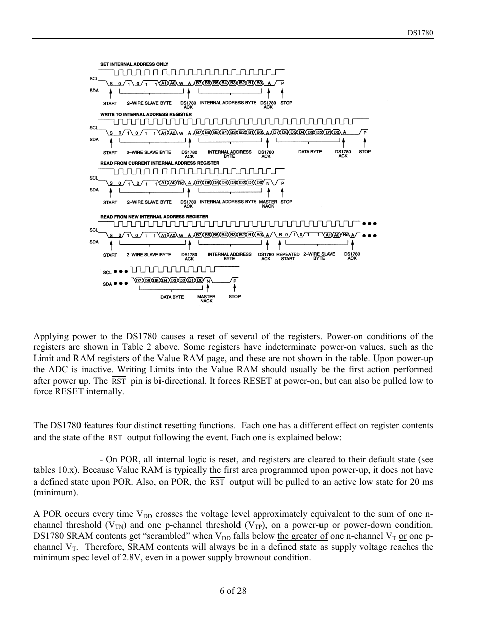 Operation - resets | Rainbow Electronics DS1780 User Manual | Page 6 / 28