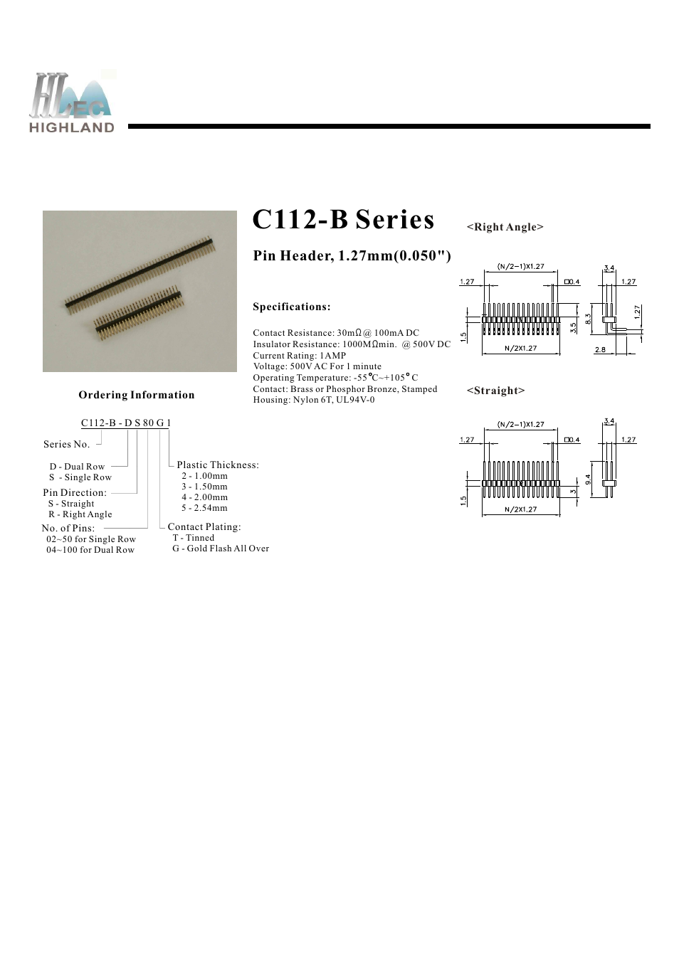 Rainbow Electronics C112-B Series User Manual | 1 page