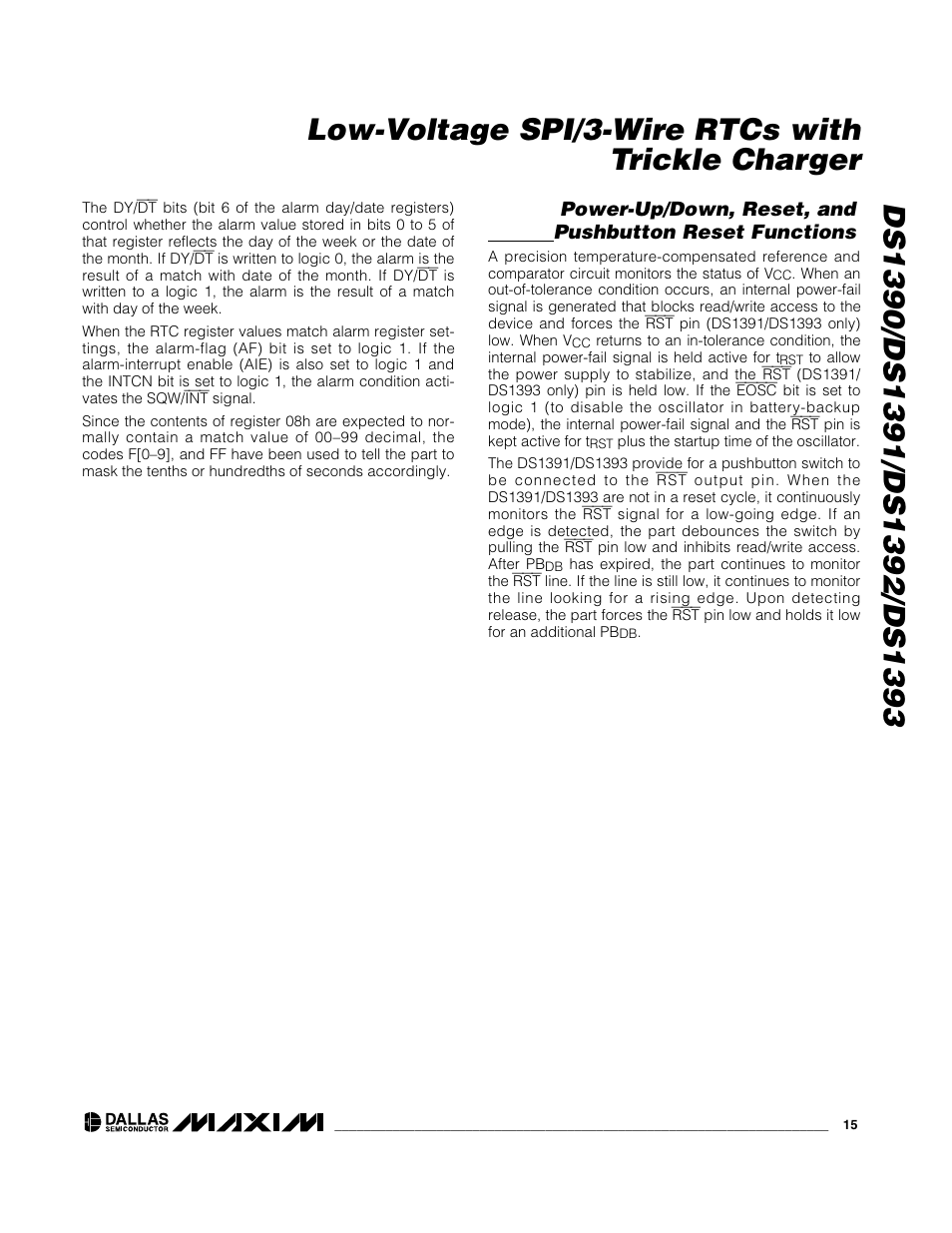 Rainbow Electronics DS1393 User Manual | Page 15 / 24