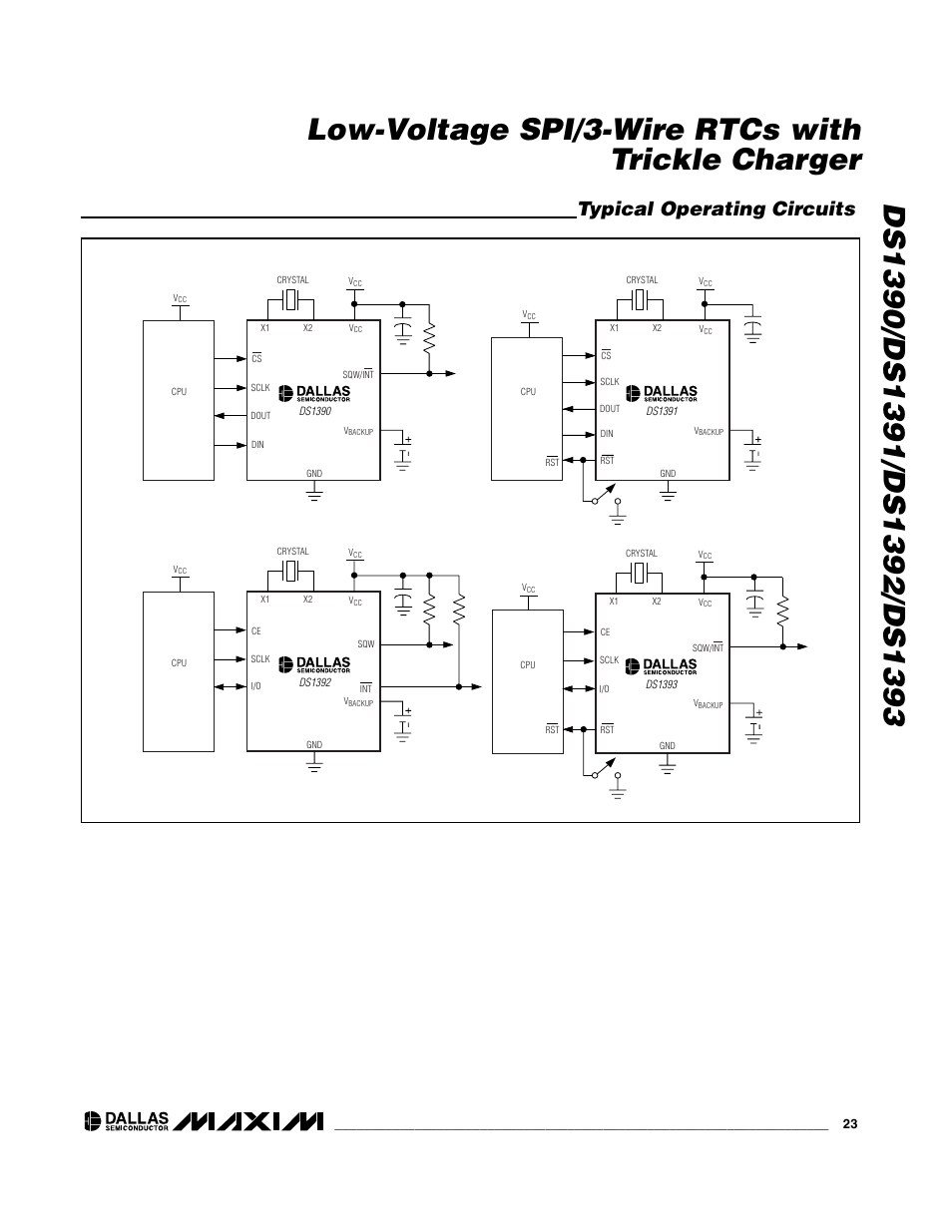 Typical operating circuits | Rainbow Electronics DS1393 User Manual | Page 23 / 24