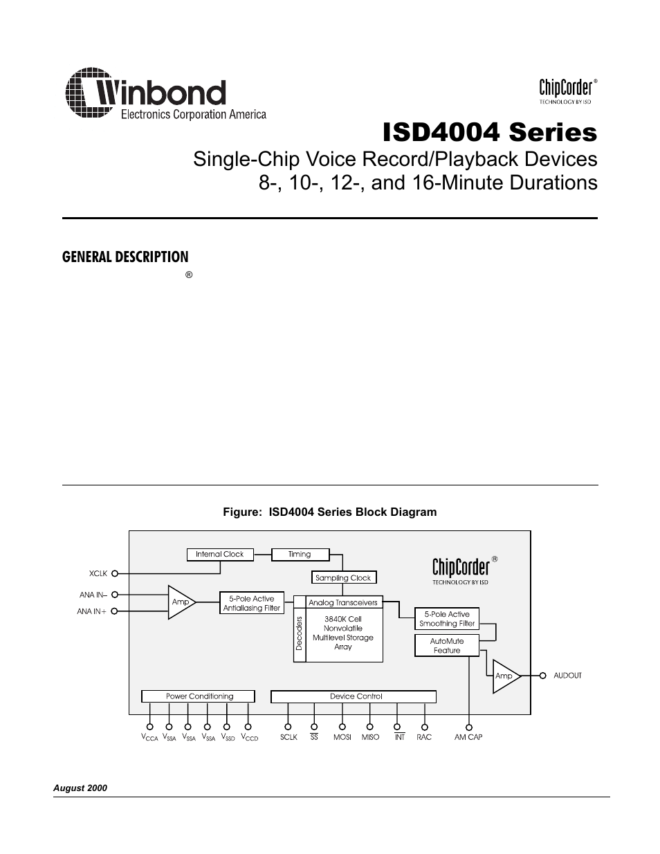 Rainbow Electronics ISD4004 User Manual | 28 pages