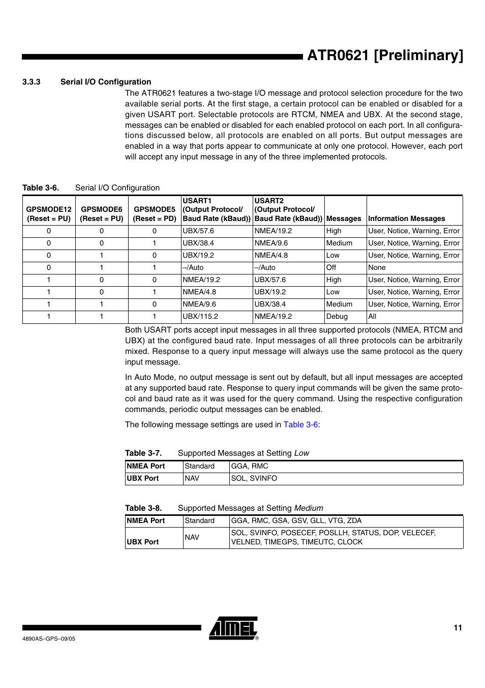 Atr0621 [preliminary | Rainbow Electronics ATR0621 User Manual | Page 11 / 20