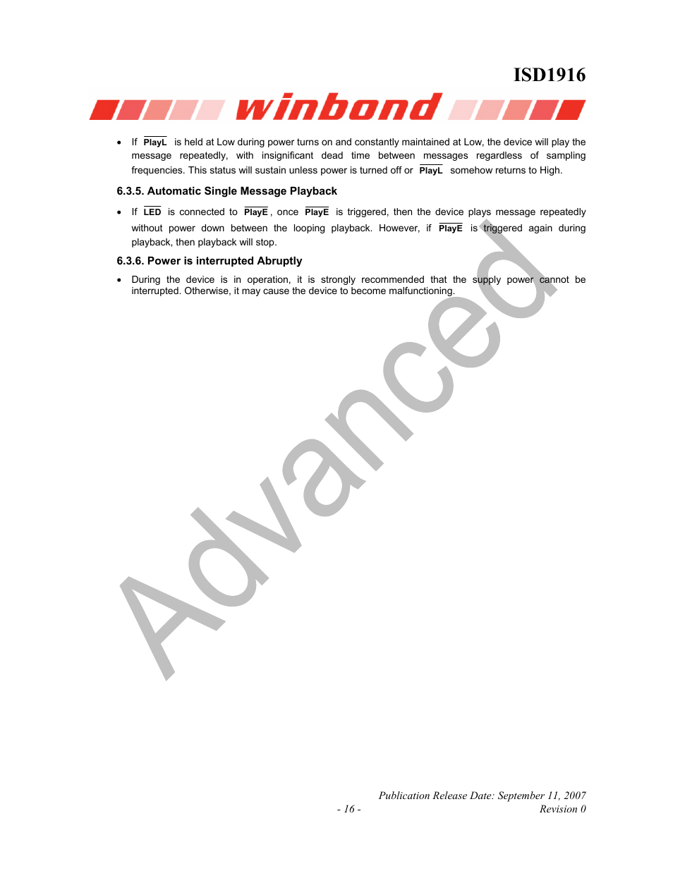 Isd1916 | Rainbow Electronics ISD1916 User Manual | Page 16 / 25