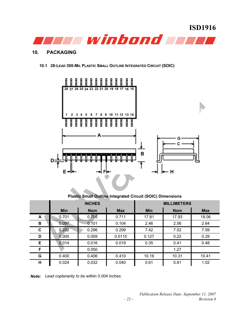 Isd1916 | Rainbow Electronics ISD1916 User Manual | Page 22 / 25