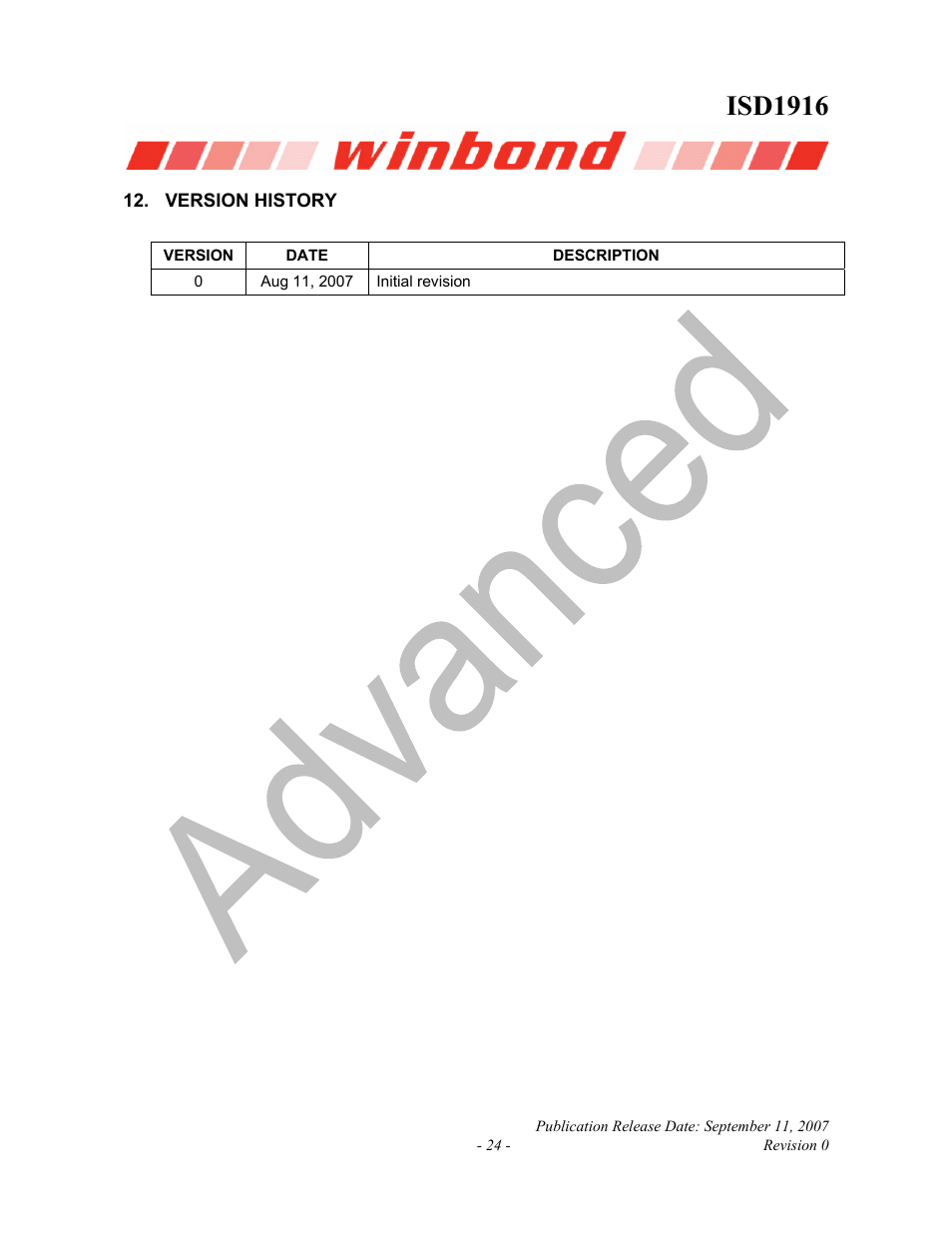 Isd1916 | Rainbow Electronics ISD1916 User Manual | Page 24 / 25