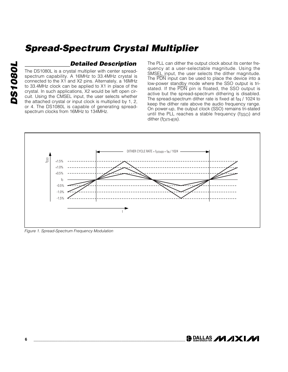Ds1080l spread-spectrum crystal multiplier, Detailed description | Rainbow Electronics DS1080L User Manual | Page 6 / 8