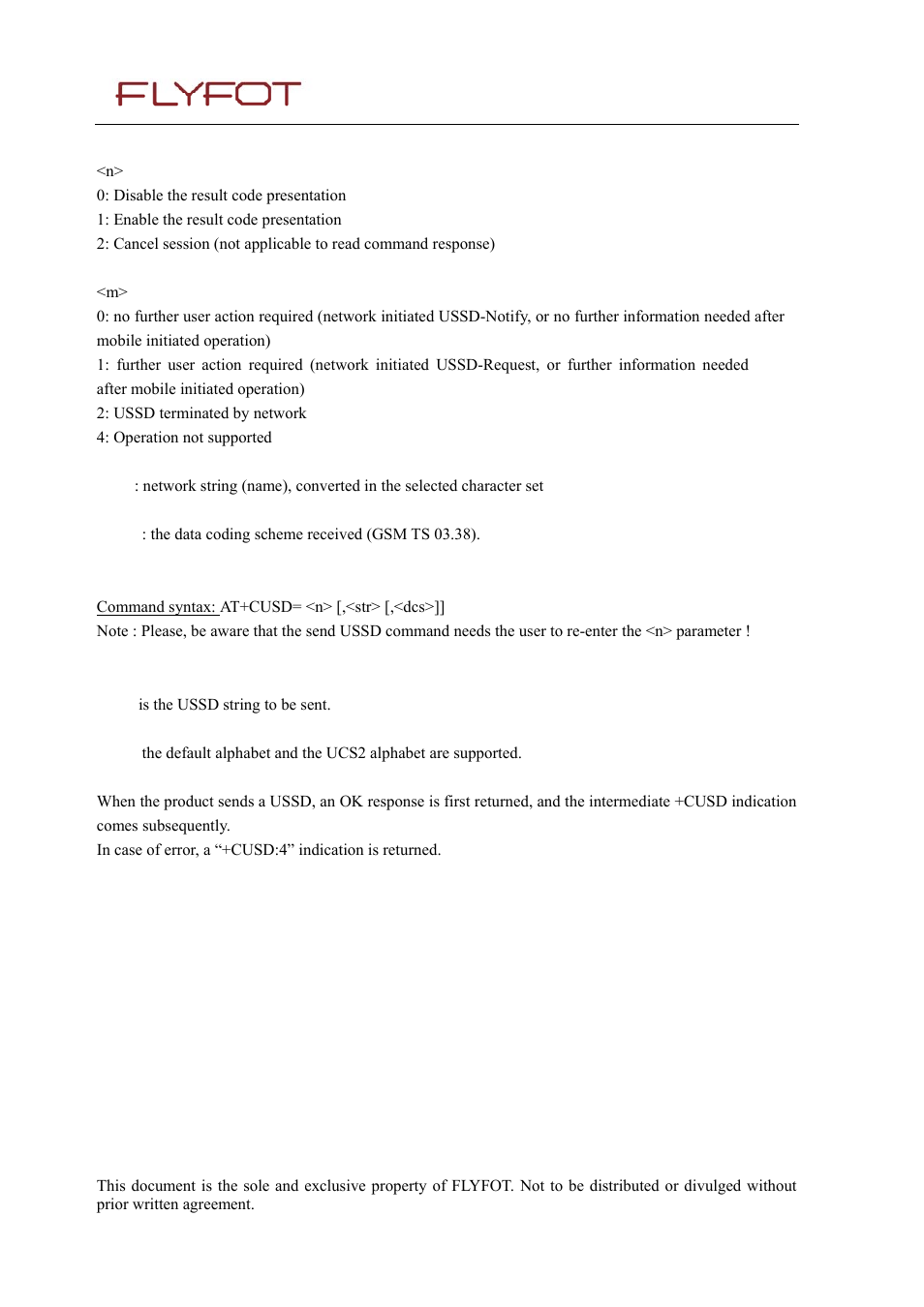 3 defined values, 4 syntax to send and receive ussd, 5 defined values to send and receive ussd | Rainbow Electronics 900 User Manual | Page 102 / 239