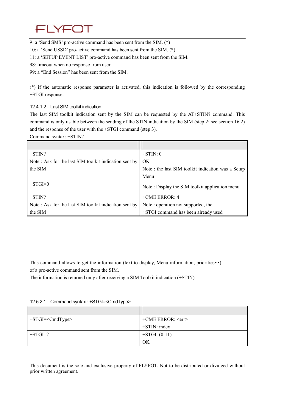 2 last sim toolkit indication, 5 sim toolkit get information (+stgi), 1 description | 2 syntax, 1 command syntax : +stgi=<cmdtype, 5 sim, Toolkit, Information (+stgi) | Rainbow Electronics 900 User Manual | Page 108 / 239
