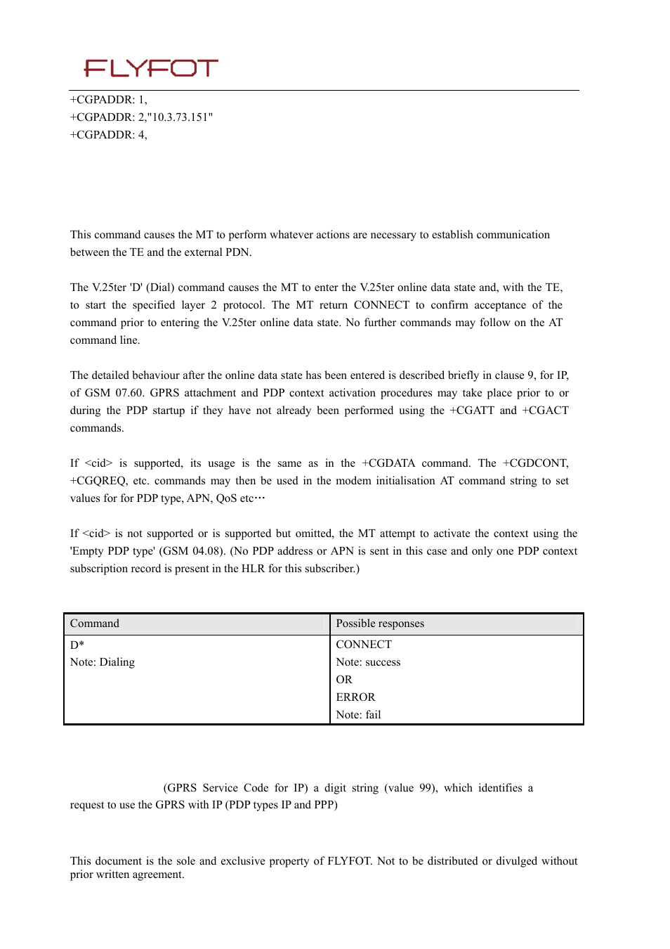 11 request gprs ip service 'd, 1 description, 2 syntax | 3 defined values, Request gprs ip service 'd | Rainbow Electronics 900 User Manual | Page 135 / 239