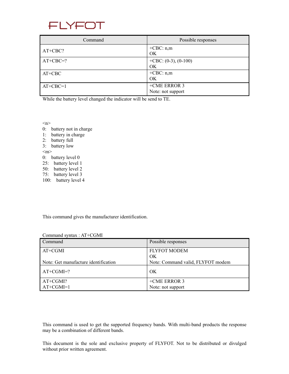 3 defined values, 3 manufacturer identification +cgmi, 1 description | 2 syntax, 4 request model identification +cgmm, 3 manufacturer, Identification, Cgmi, Request model identification +cgmm | Rainbow Electronics 900 User Manual | Page 14 / 239