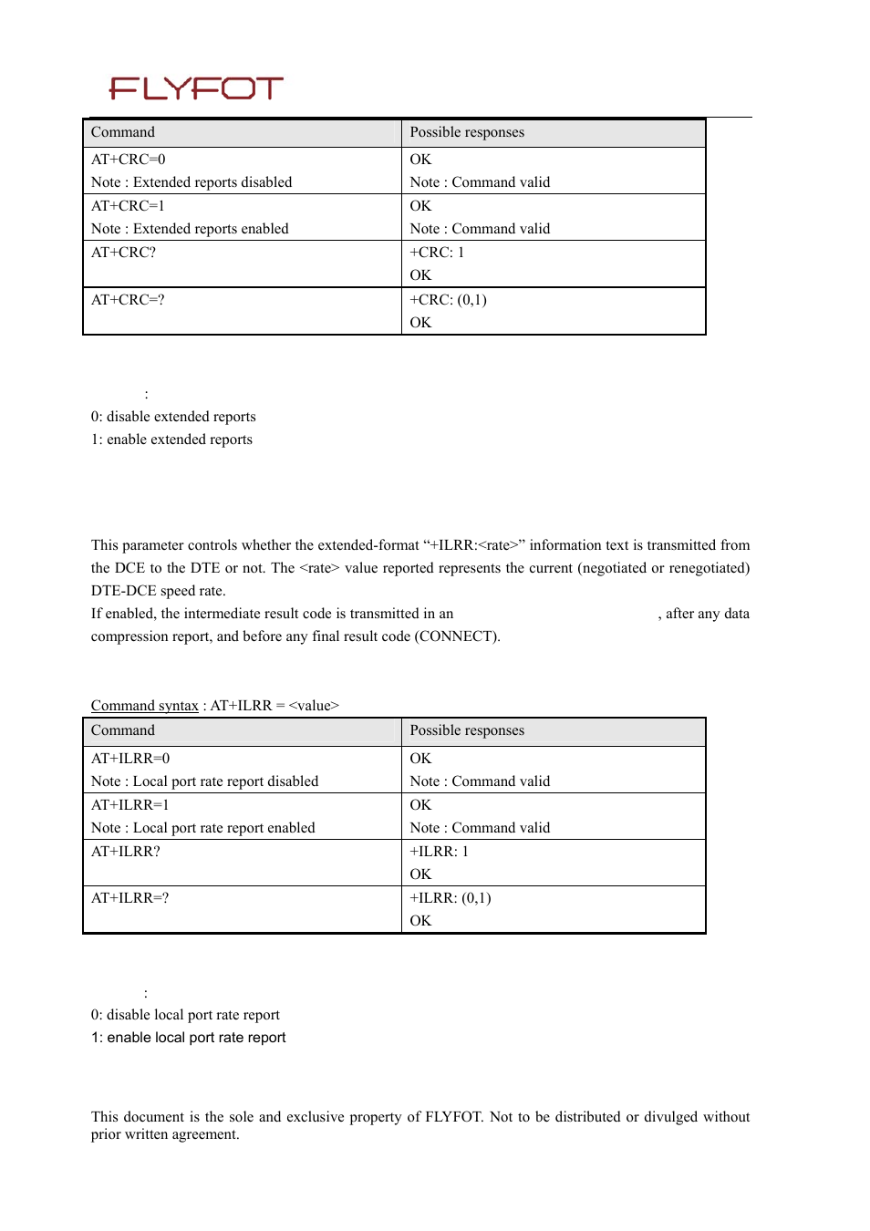 3 defined values, 5 dte-dce local rate reporting +ilrr, 1 description | 2 syntax, Dte-dce local rate reporting +ilrr | Rainbow Electronics 900 User Manual | Page 159 / 239