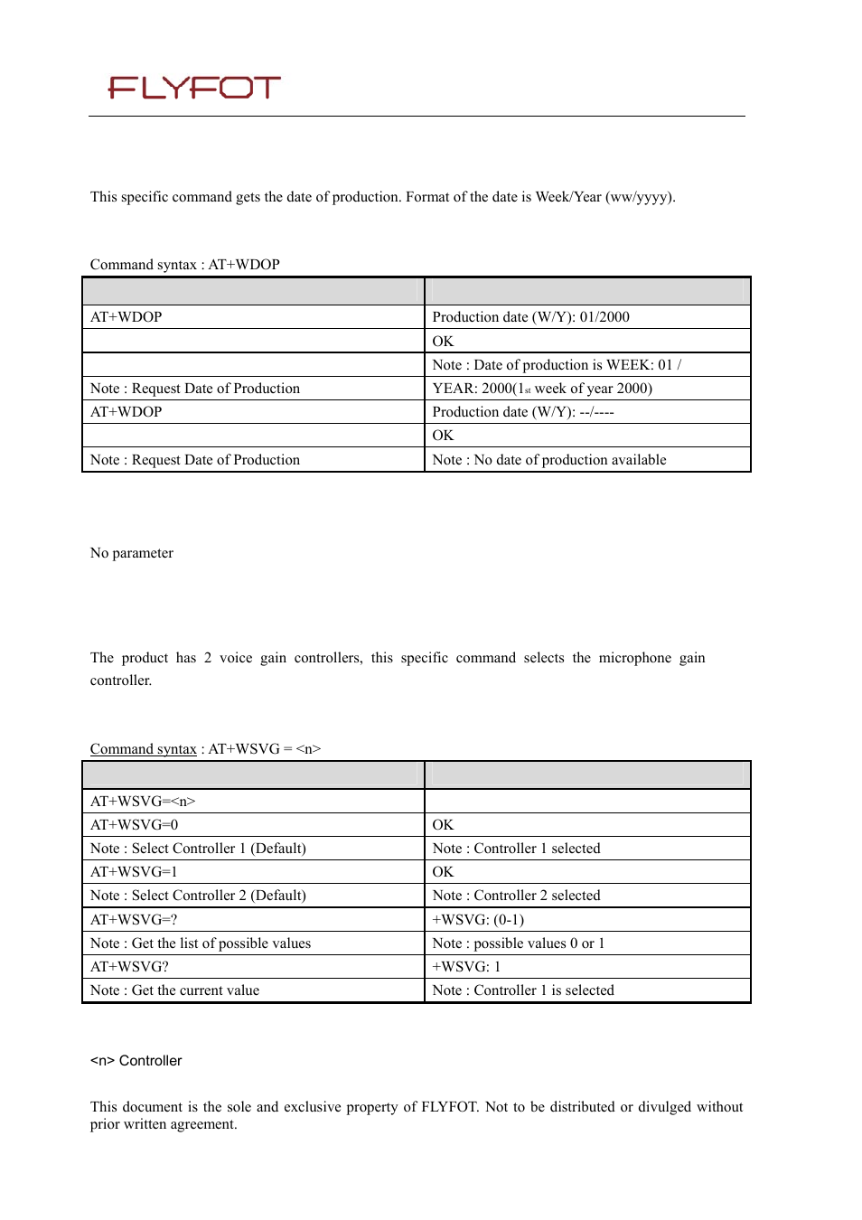 17 date of production +wdop, 1 description, 2 syntax | 3 defined values, 18 flyfot select voice gain +wsvg, Date of production +wdop, 18 flyfot, Select, Voice gain +wsvg | Rainbow Electronics 900 User Manual | Page 186 / 239