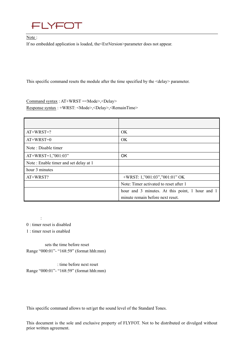 41 flyfot reset +wrst, 1 description, 2 syntax | 3 defined values, 42 set standard tone +wsst, 41 flyfot, Reset, Wrst, 42 set, Standard | Rainbow Electronics 900 User Manual | Page 213 / 239