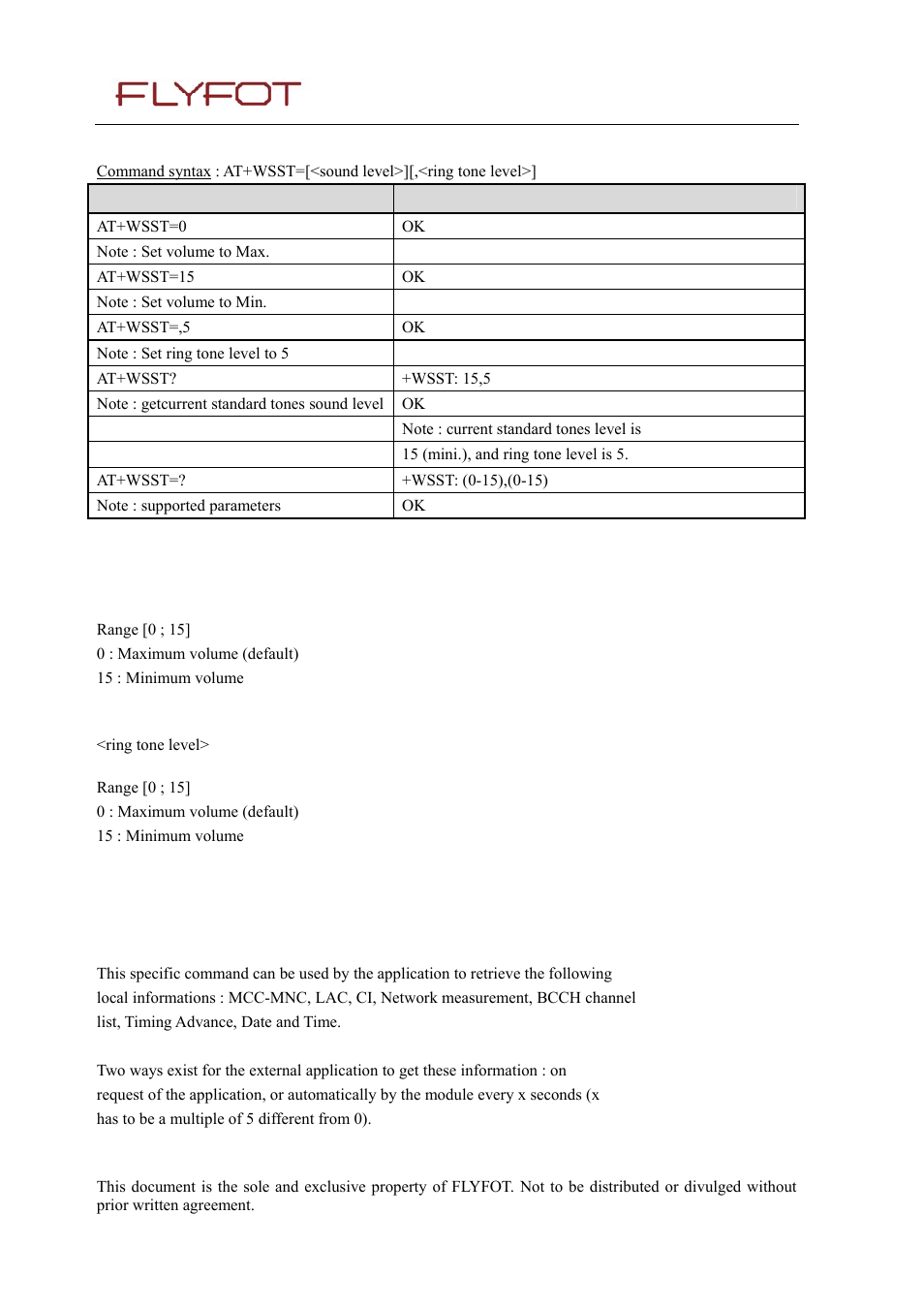 2 syntax, 3 defined values, 43 flyfot location +wloc | 1 description, Flyfot location +wloc | Rainbow Electronics 900 User Manual | Page 214 / 239