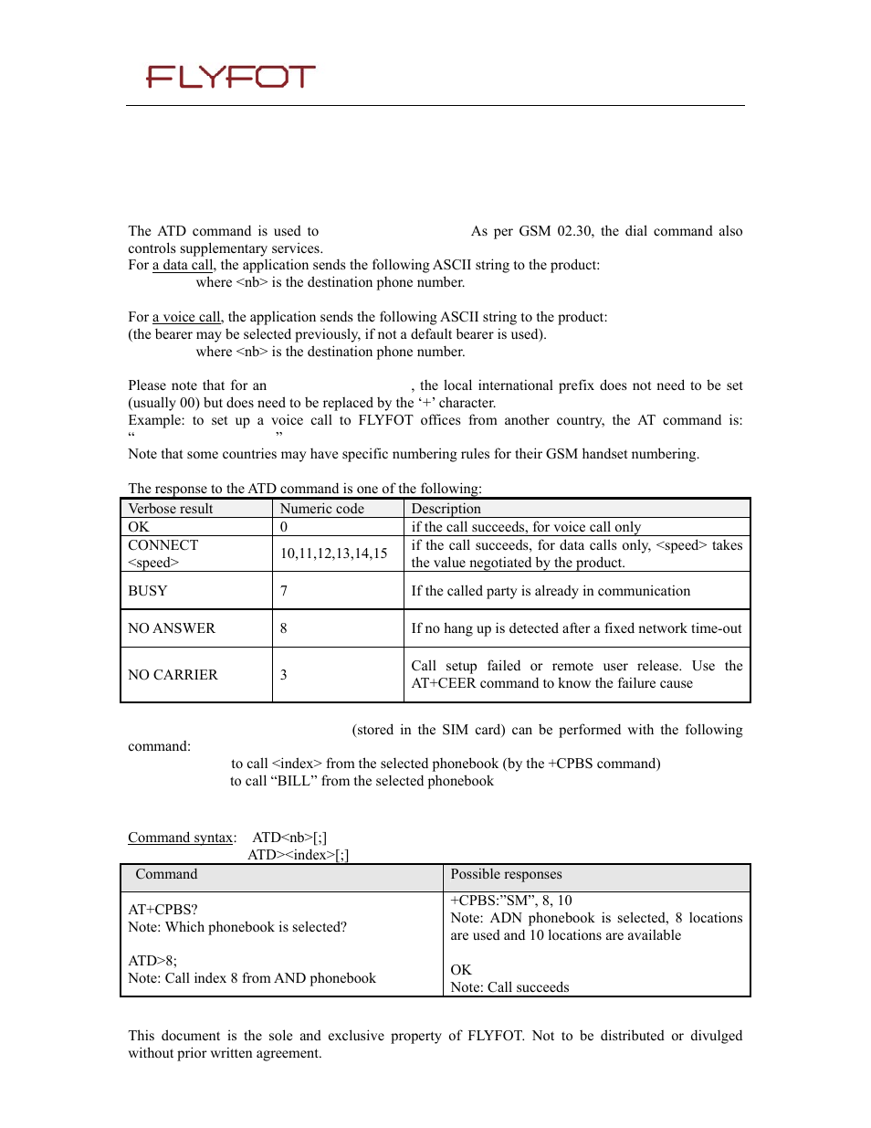 5 call control commands, 1 dial command d, 1 description | 2 syntax, Call control commands, Dial command d | Rainbow Electronics 900 User Manual | Page 27 / 239