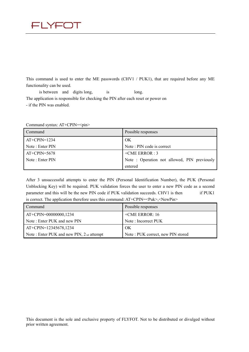 7 security commands, 1 enter pin +cpin, 1 description | 2 syntax, 7 security, Commands, 1 enter, Pin +cpin | Rainbow Electronics 900 User Manual | Page 51 / 239