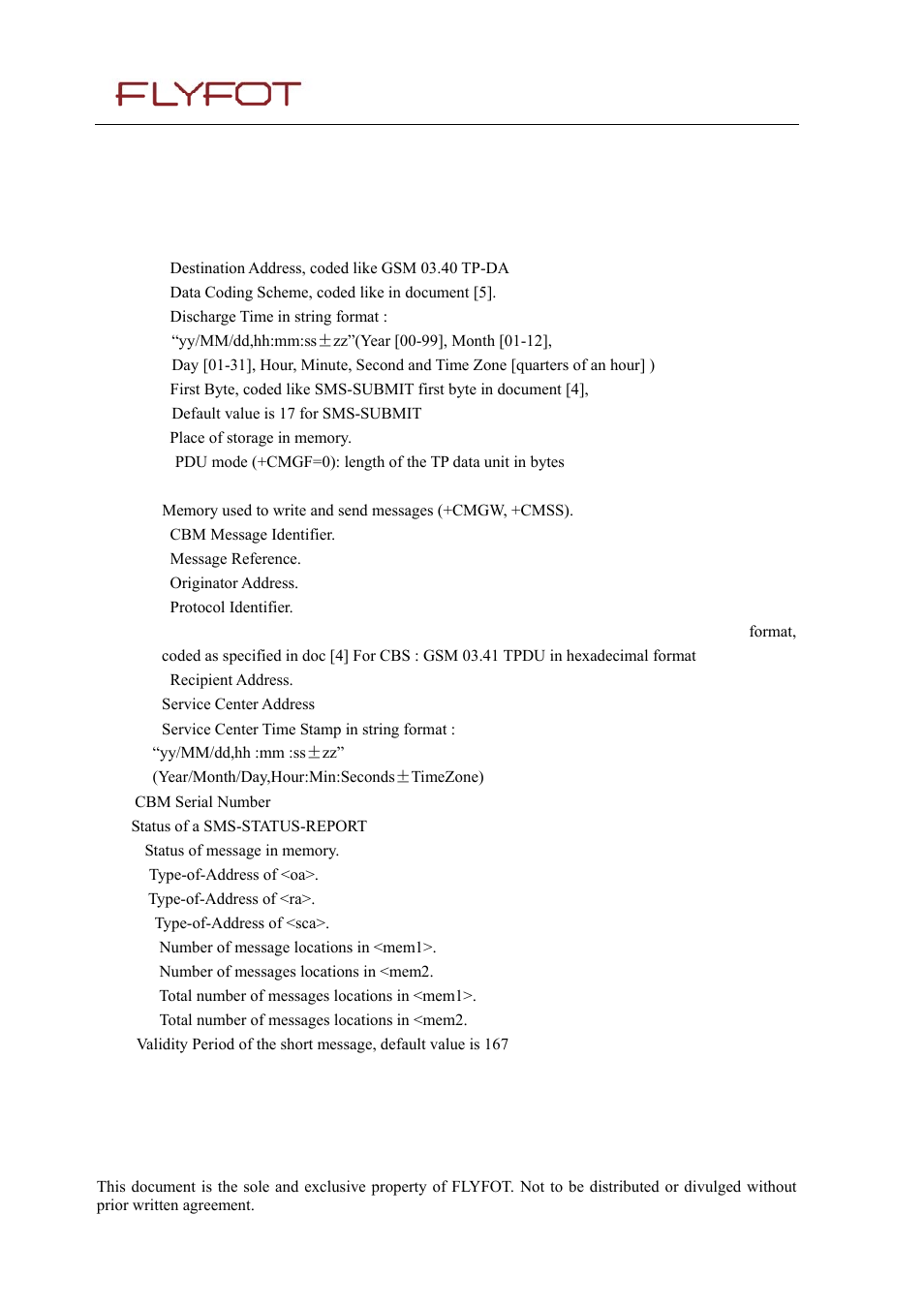 9 short messages commands, 1 parameters definition, 9 short | Messages commands, 1 parameters, Definition | Rainbow Electronics 900 User Manual | Page 70 / 239