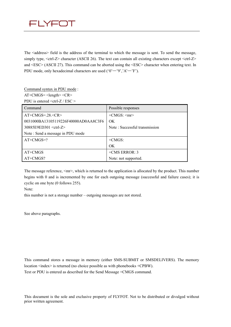 9 send message +cmgs, 1 description, 2 syntax | 3 defined values, 10 write message to memory +cmgw, Send message +cmgs, Write message to memory +cmgw | Rainbow Electronics 900 User Manual | Page 78 / 239