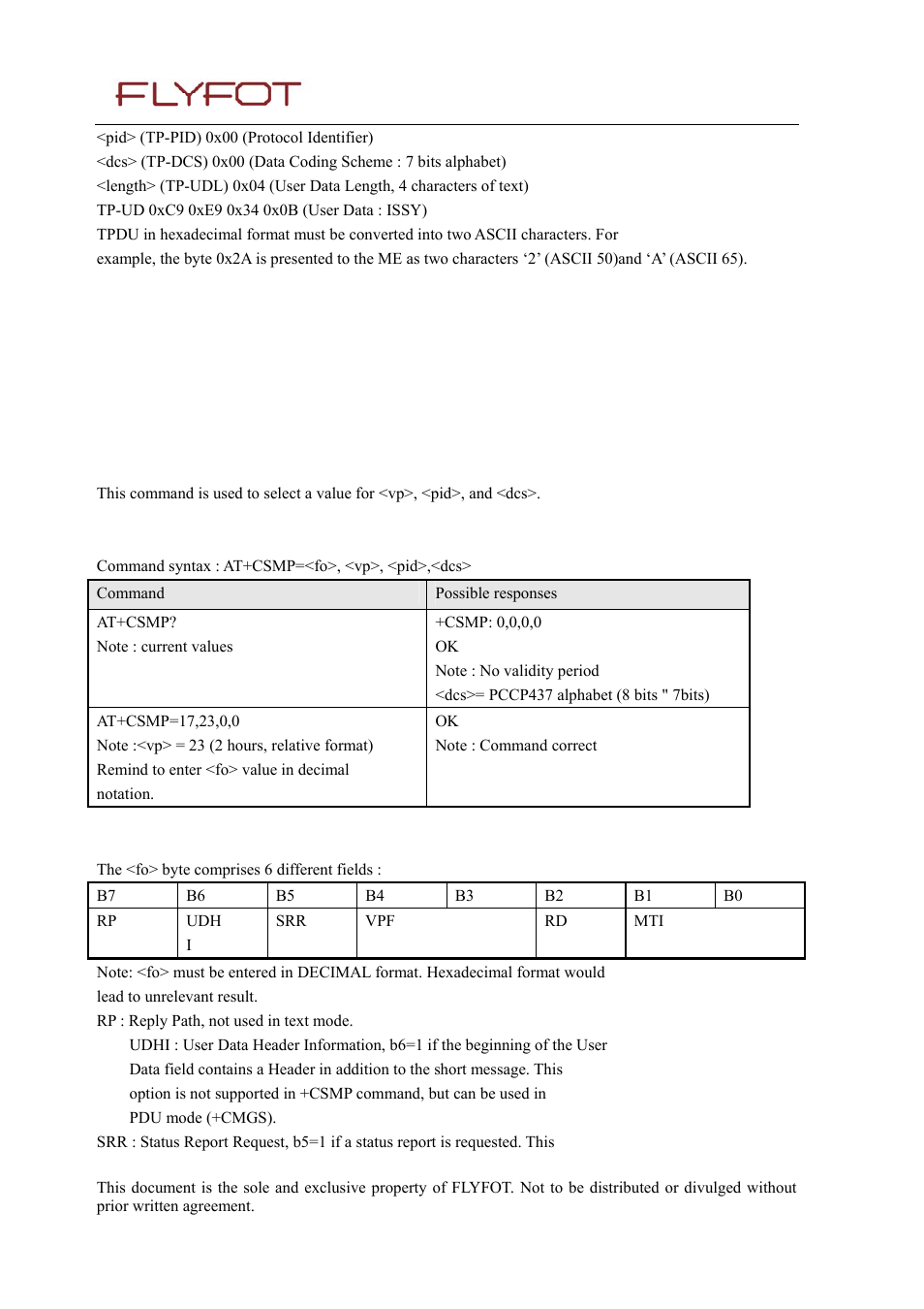 18 set text mode parameters +csmp, 1 description, 2 syntax | 3 defined values, Set text mode parameters +csmp | Rainbow Electronics 900 User Manual | Page 86 / 239