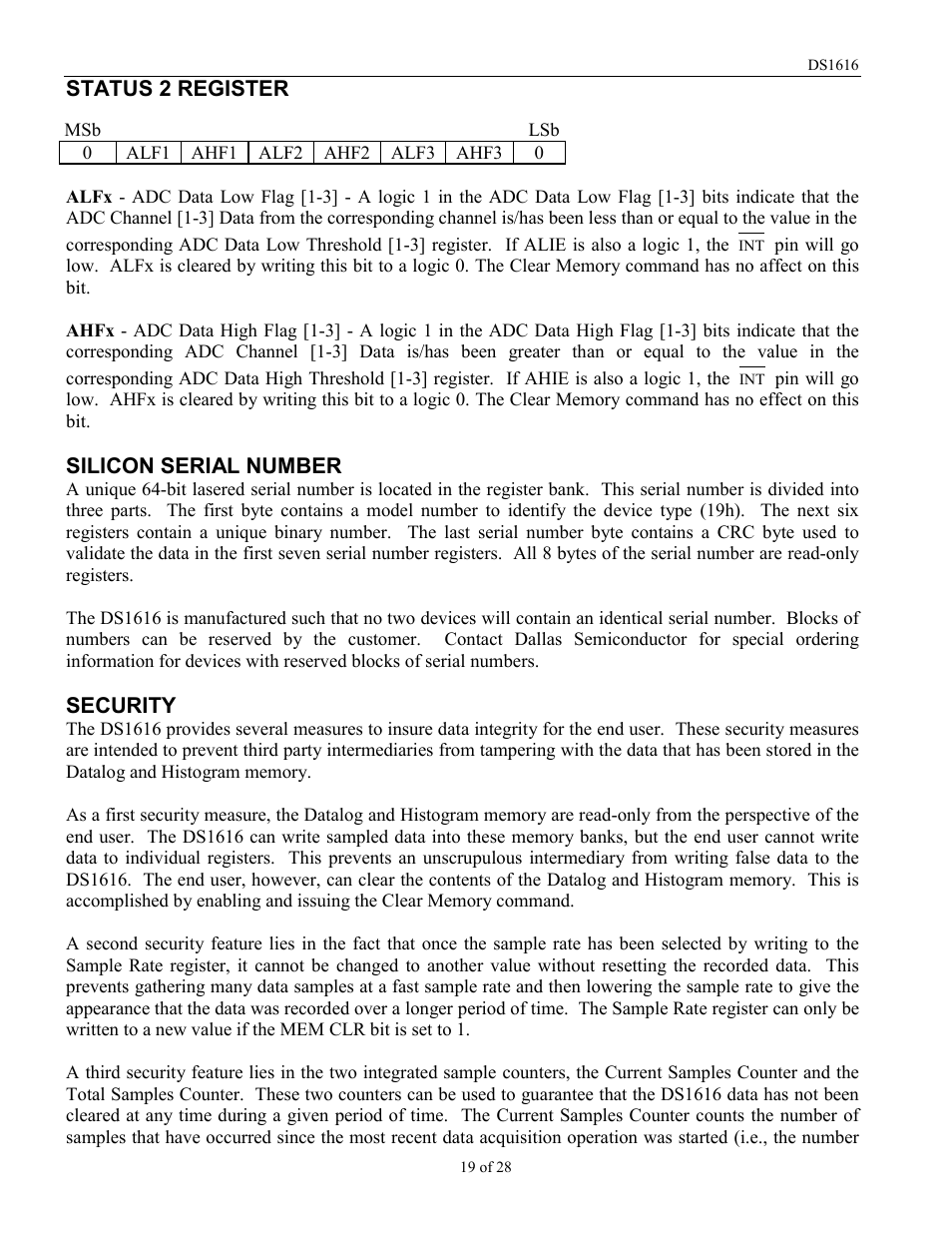 Rainbow Electronics DS1616 User Manual | Page 19 / 28