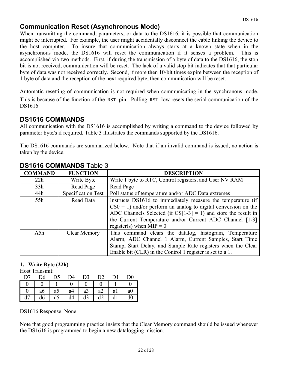Rainbow Electronics DS1616 User Manual | Page 22 / 28