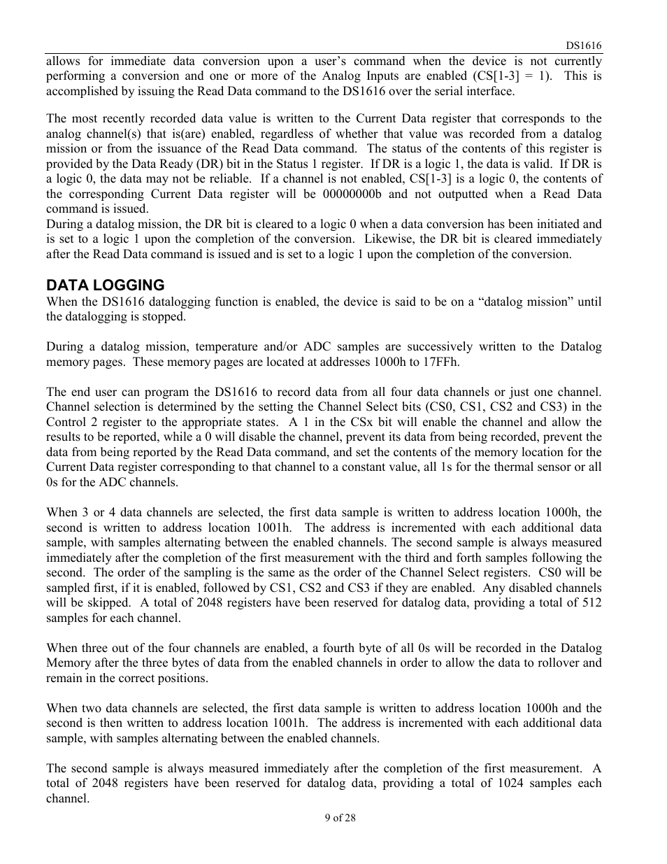 Rainbow Electronics DS1616 User Manual | Page 9 / 28