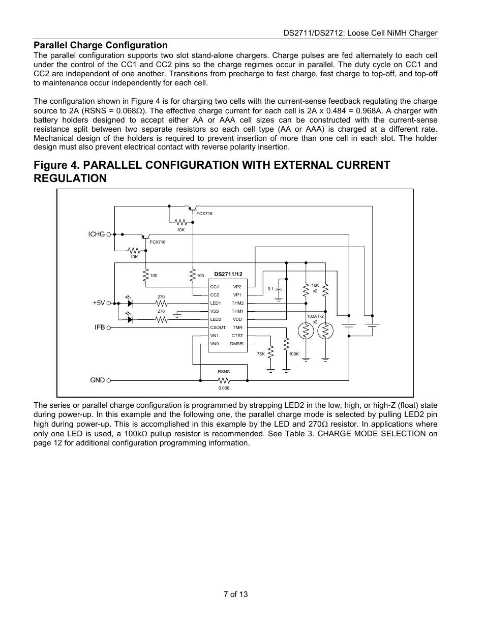 Parallel charge configuration | Rainbow Electronics DS2712 User Manual | Page 7 / 13