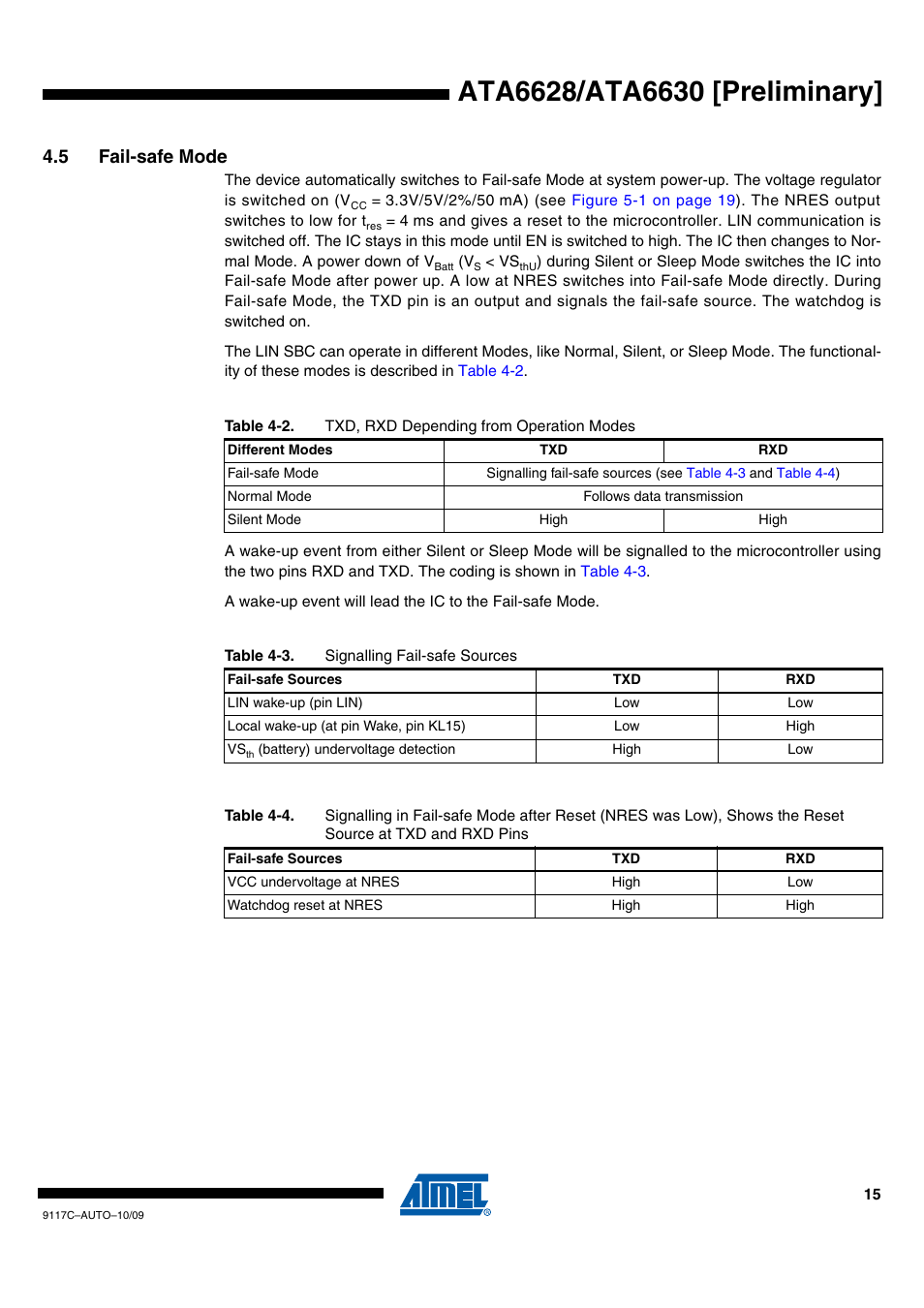5 fail-safe mode | Rainbow Electronics ATA6630 User Manual | Page 15 / 34