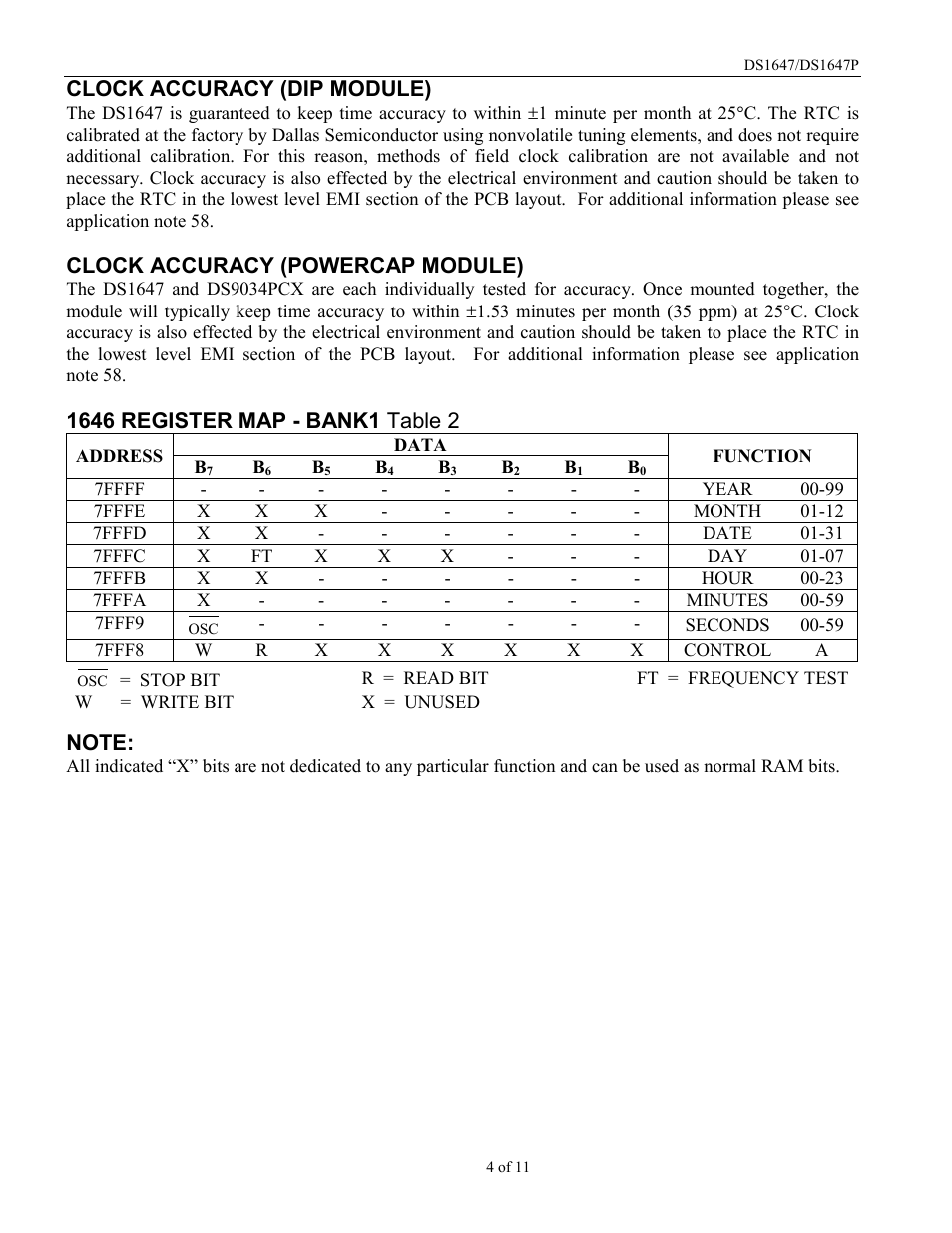 Rainbow Electronics DS1647P User Manual | Page 4 / 11