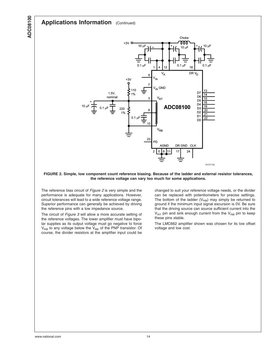 Applications information | Rainbow Electronics ADC08100 User Manual | Page 14 / 19