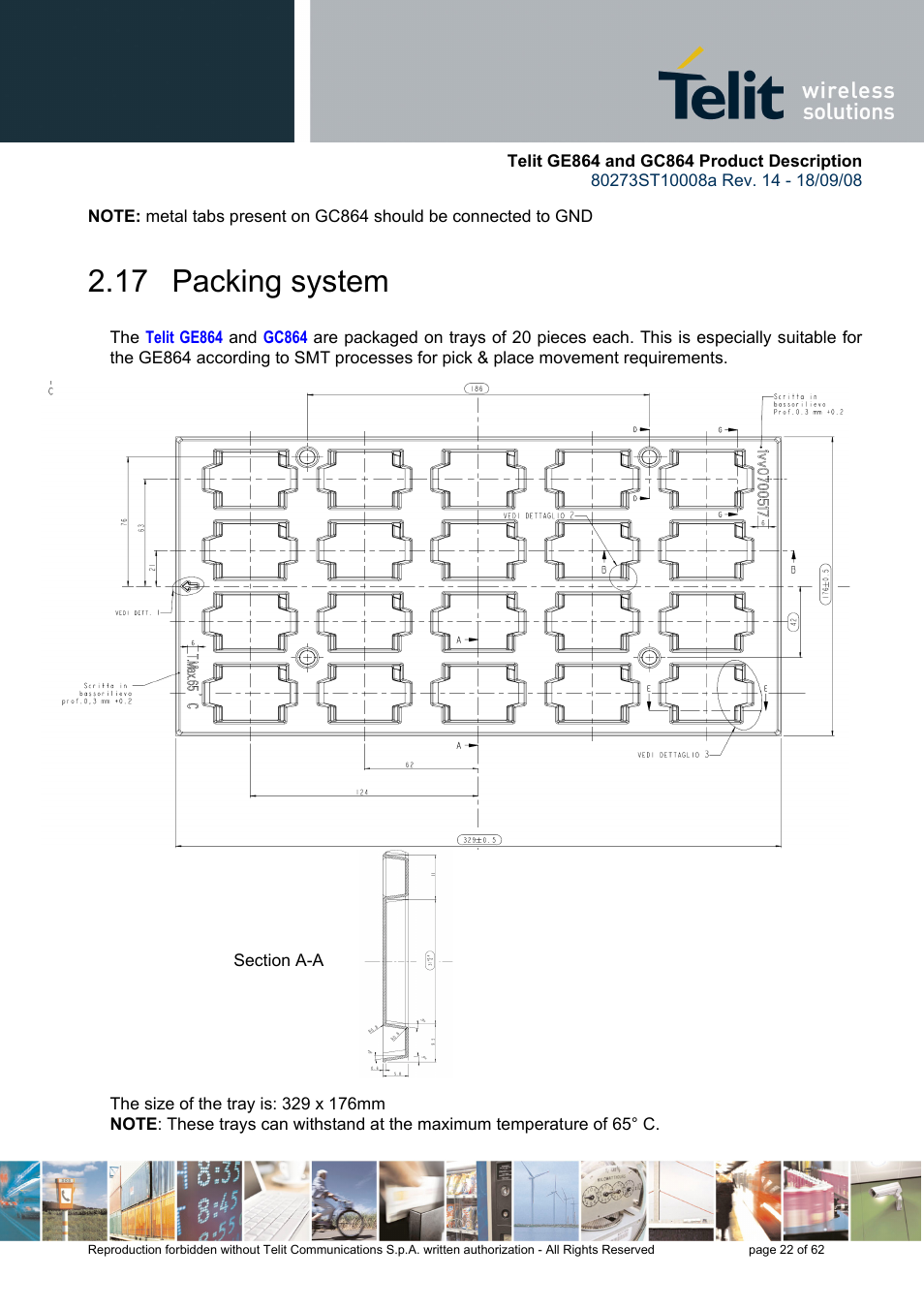 17 packing system | Rainbow Electronics GC864-PY User Manual | Page 22 / 62