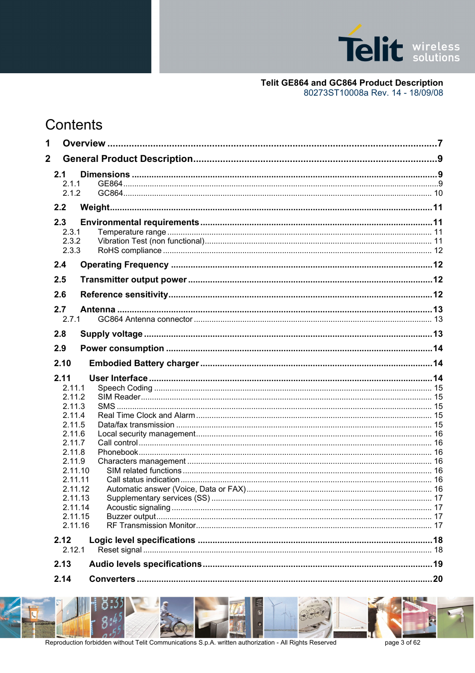 Rainbow Electronics GC864-PY User Manual | Page 3 / 62